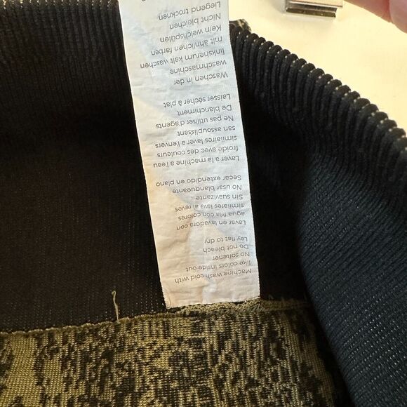 Fabletics Black & Gold Snake Print Ankle Leggings Wide Black Waistband S - Picture 11 of 12